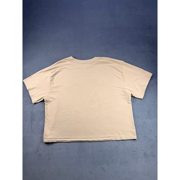 Organic Collective, CA Orange County Crop Graphic T, Women's XL, Tan w/ flowers - Picture 5 of 6